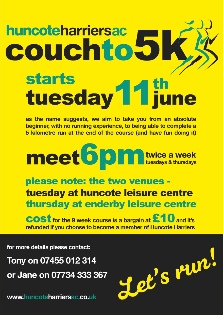 Couch To 5k Huncote Harriers Couch To 5k Programme